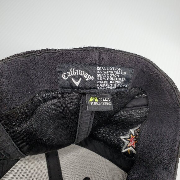 Callaway Golf Hat S/M Black Odyssey X HOT Tour Fitted Cap Promo Stretch Fit - Picture 10 of 10